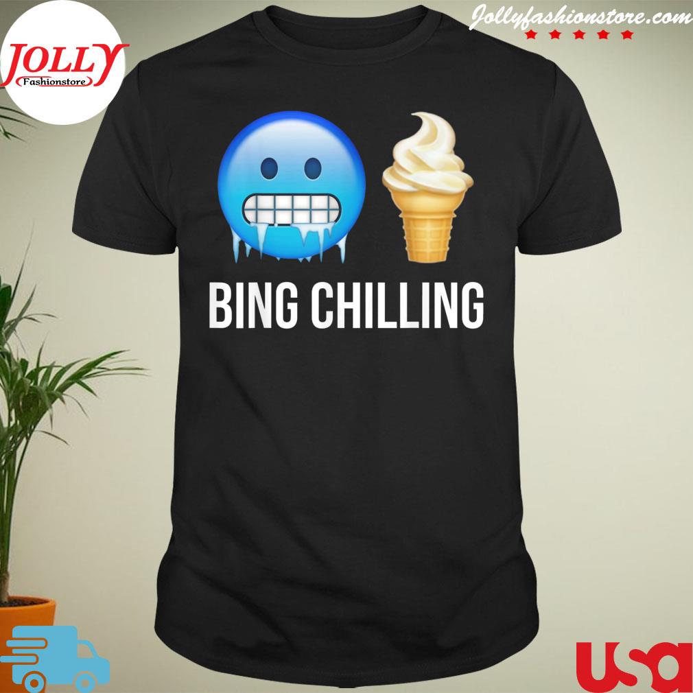 Bing chilling ice cream meme T-shirt
