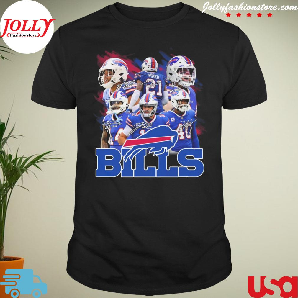 Buffalo Bills teams Football logo signatures T-shirt