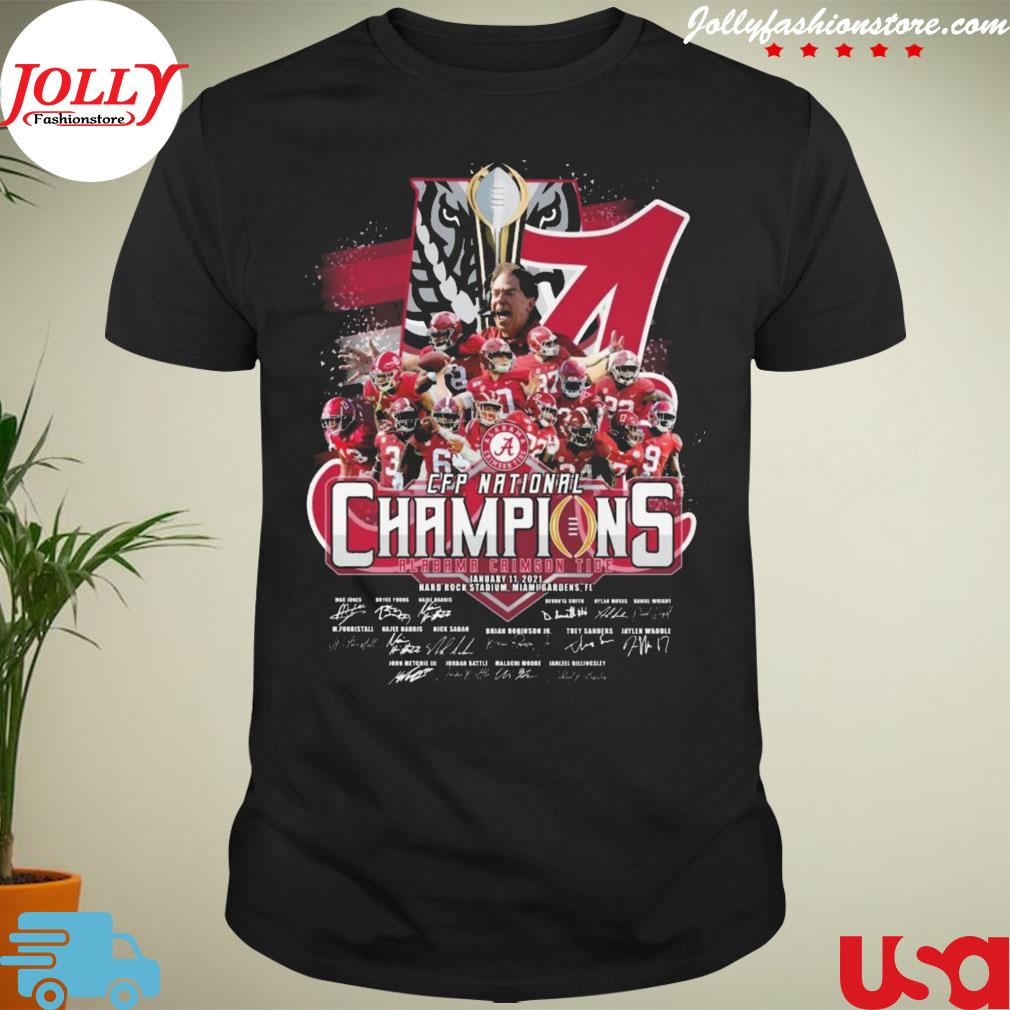 Cfp national champions Alabama crimson tide signatures shirt