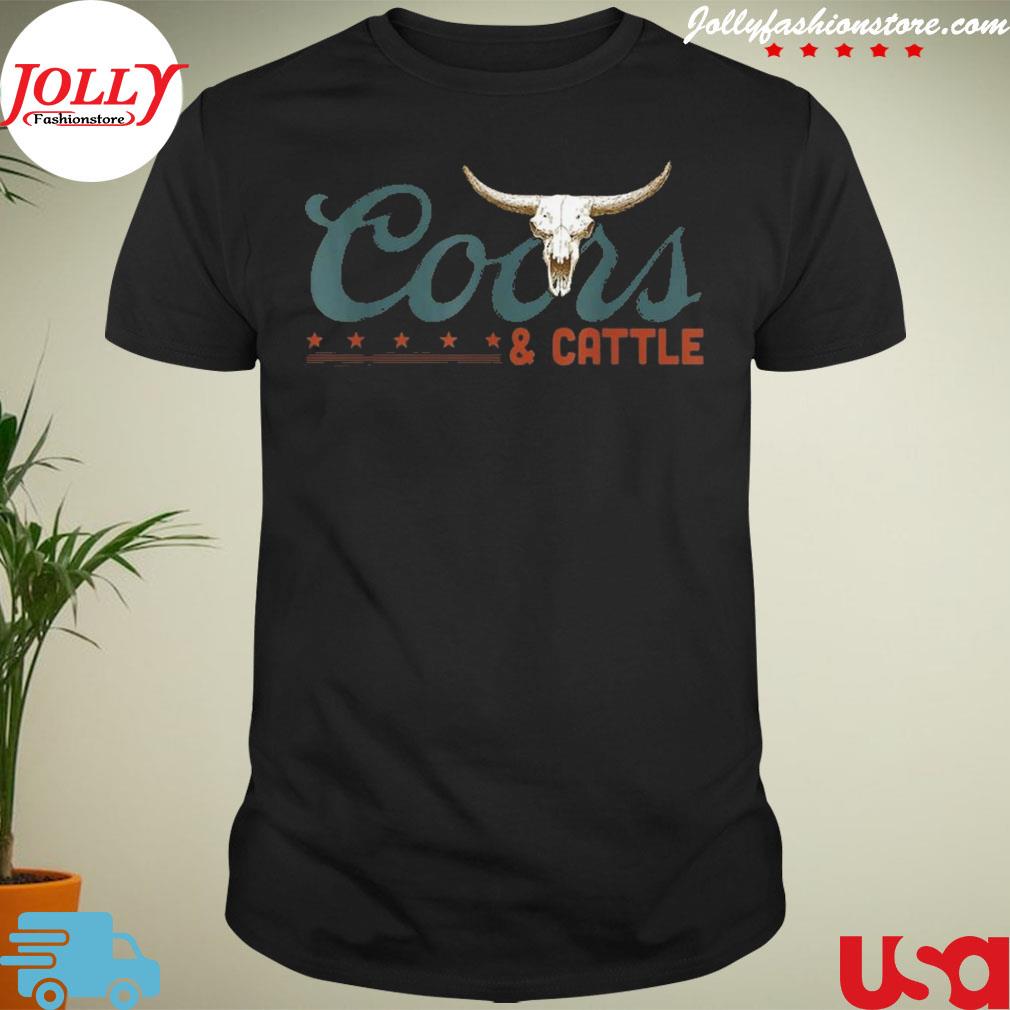 Coors and cattle rodeo western cowboy shirt
