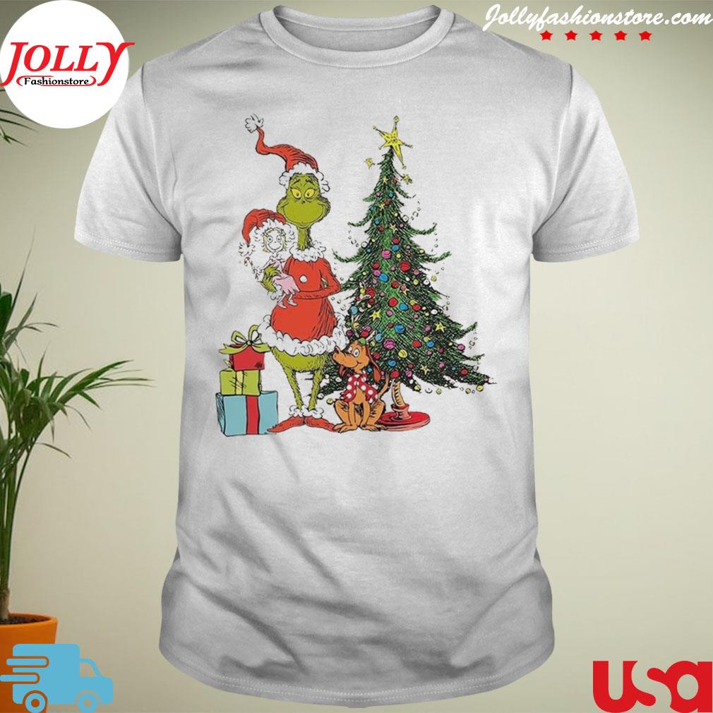 Dr. seuss the grinch Christmas tree shirt