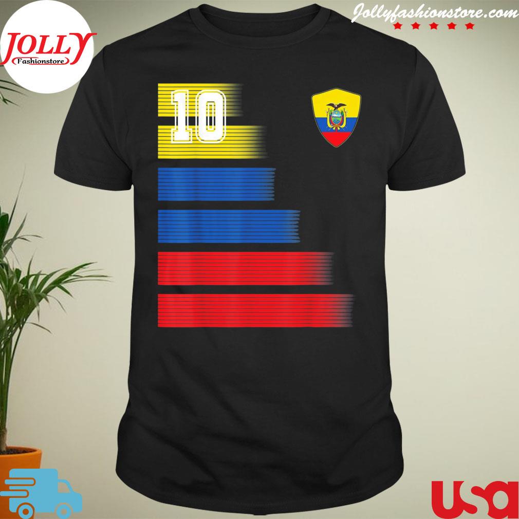 Ecuador soccer jersey flag retro 10 ecuadorian Football T-shirt