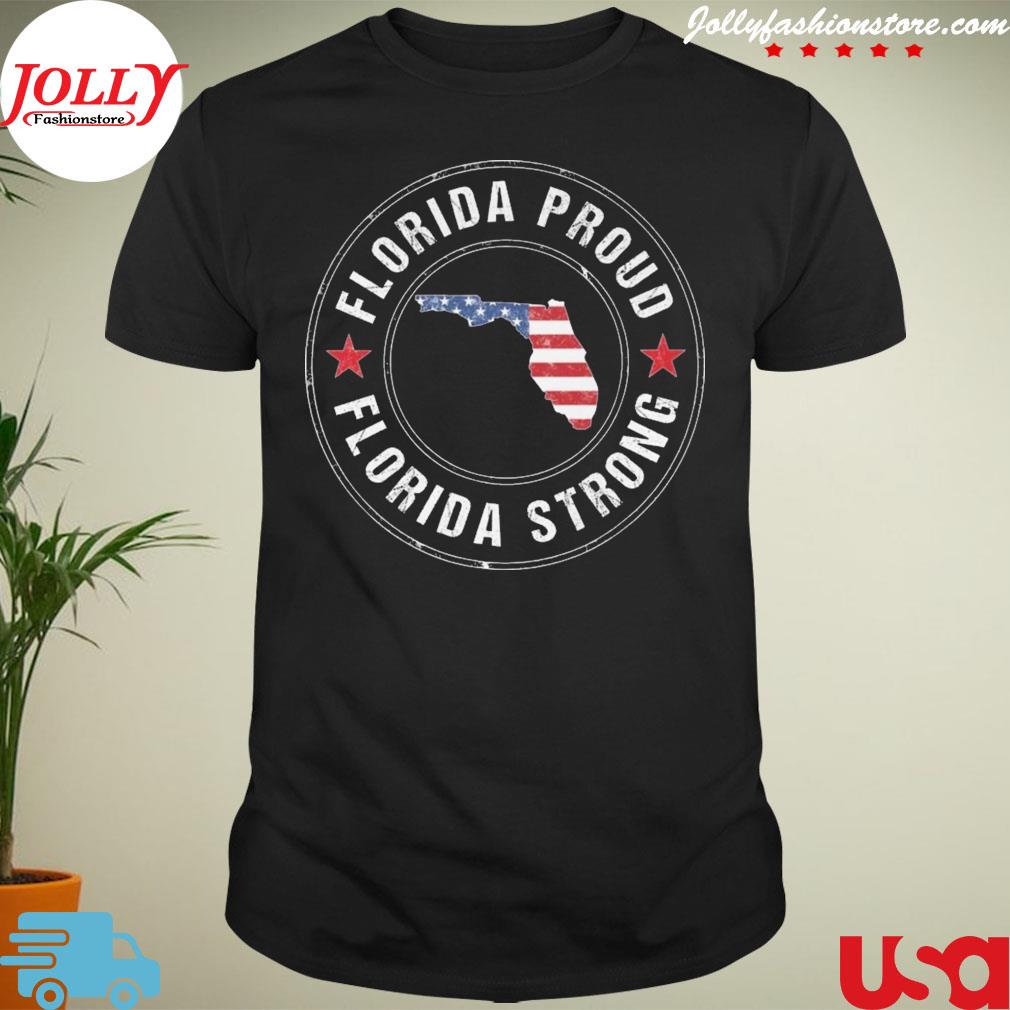 Florida proud Florida strong American flag T-shirt