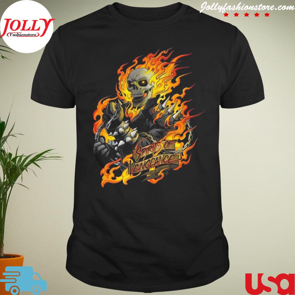 Ghost rider spirit of vengeance flaming skull T-shirt