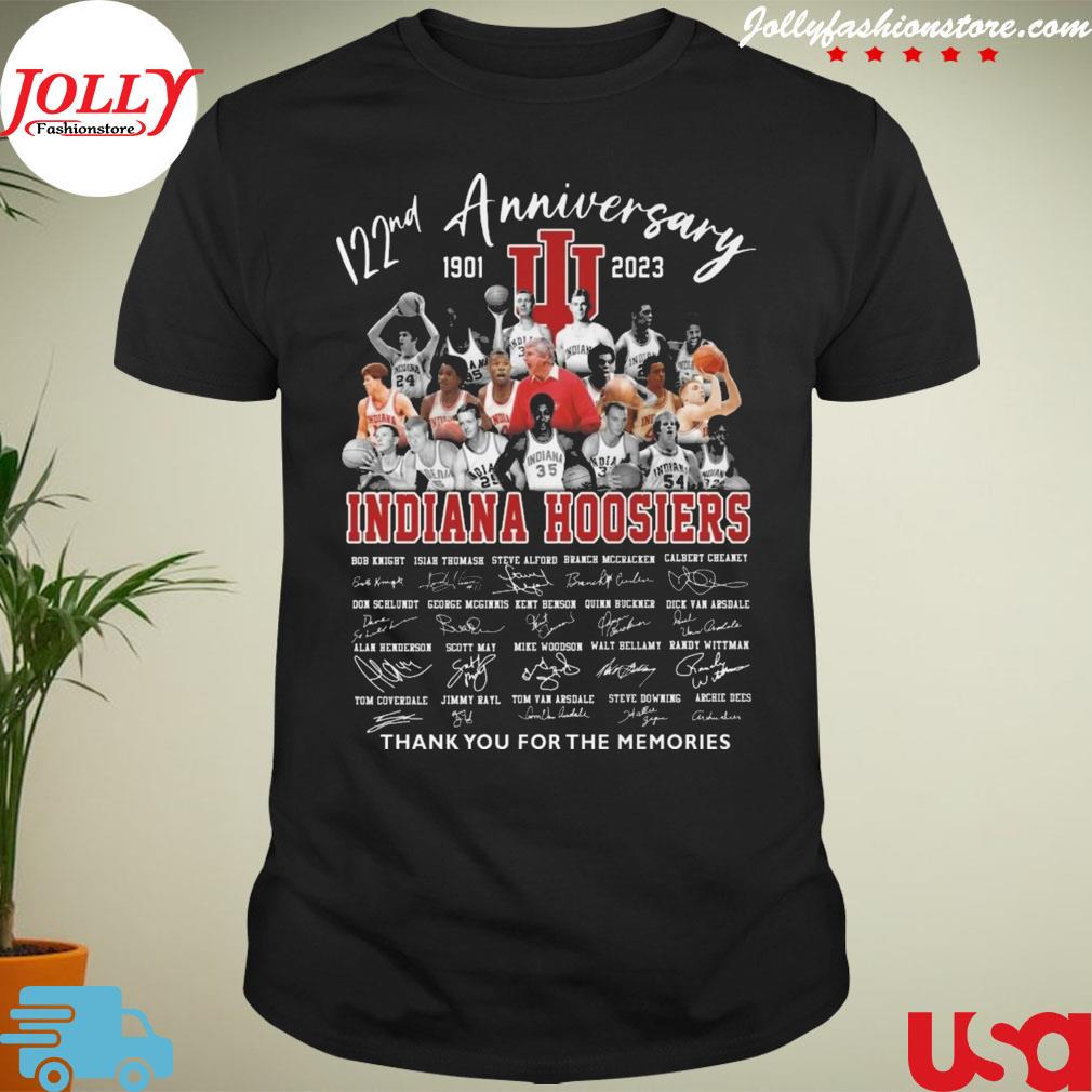 Indiana hoosiers 122nd anniversary 1901-2023 thank you for the memories signatures T-shirt