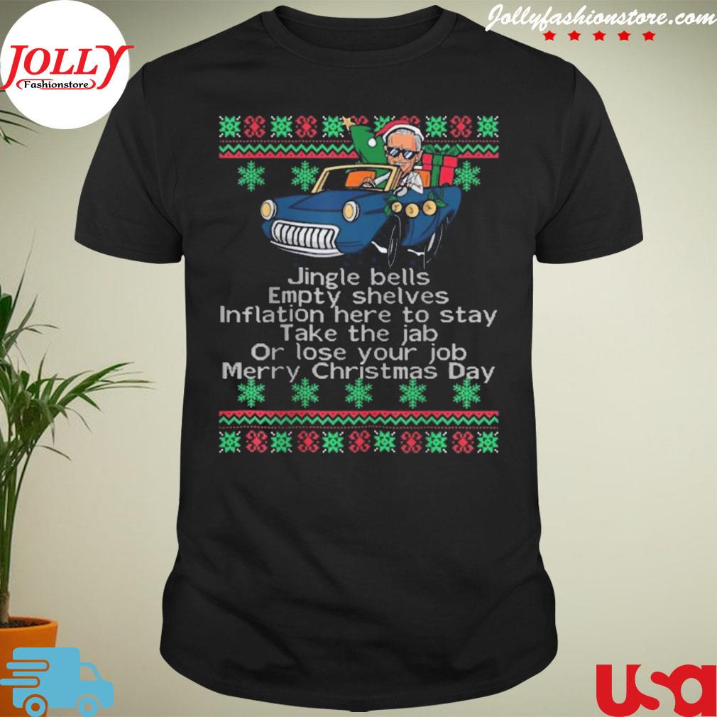 Jingle Joe Biden funny santa Trump ugly Christmas shirt