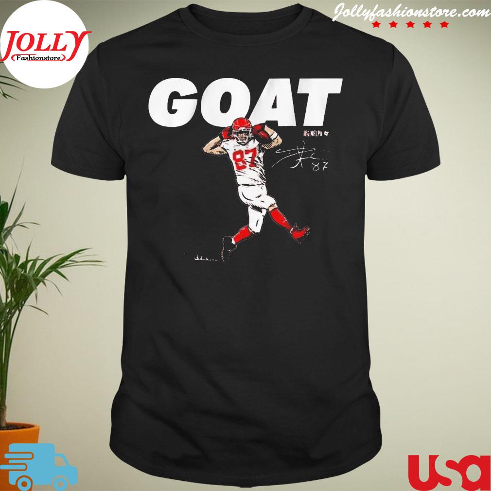Kansas city Chiefs travis kelce goat signature T-shirt