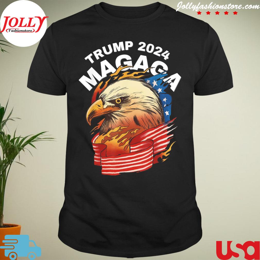 Magaga Trump 2024 make America great and glorious again us flag shirt