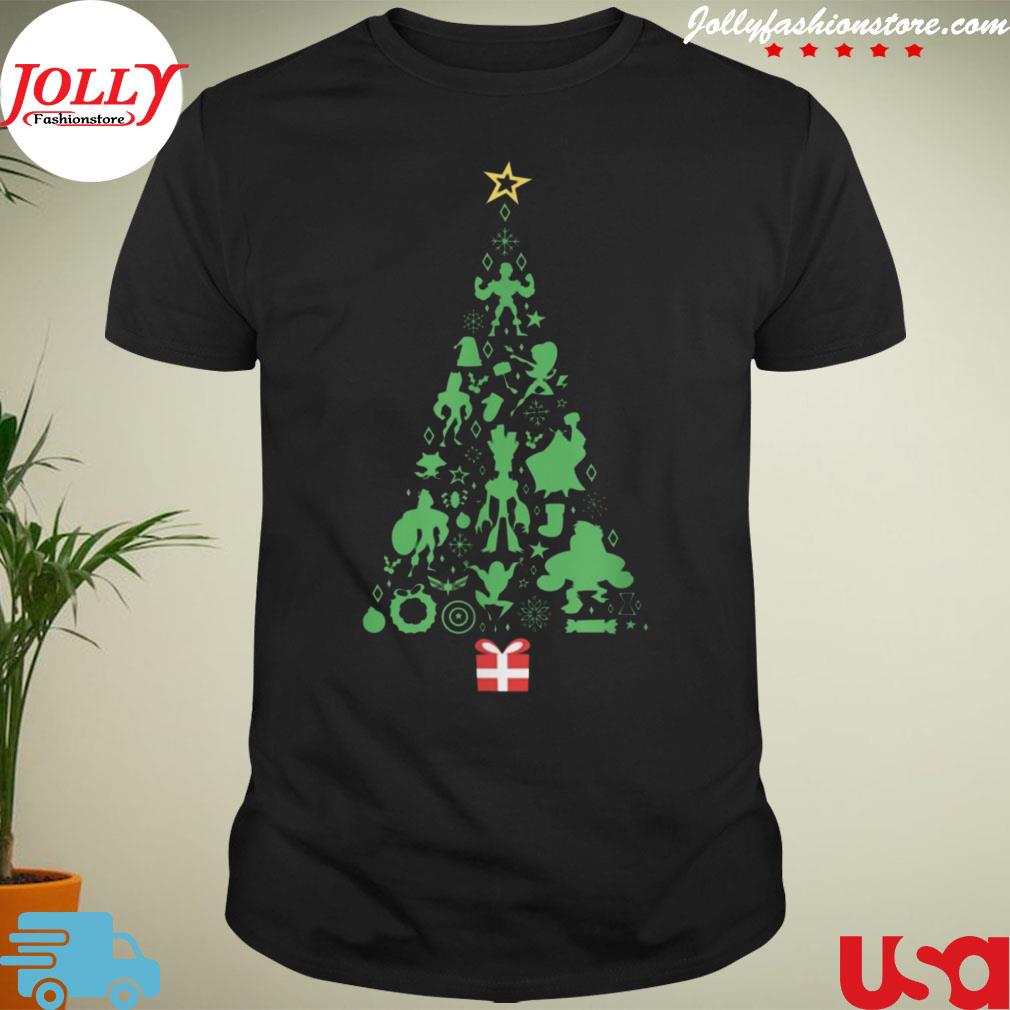 Marvel holiday super heroes Christmas tree shirt