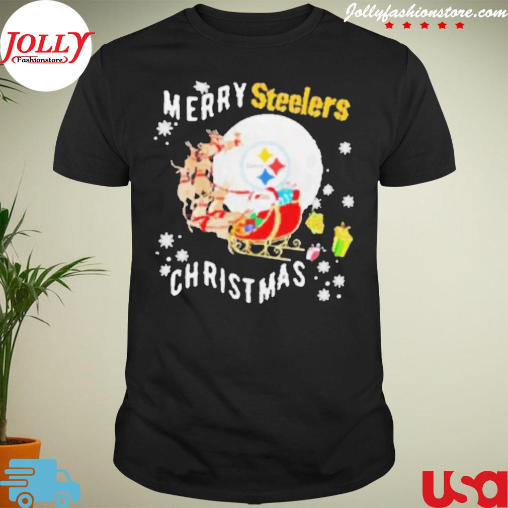 Merry Steelers Christmas Pittsburgh Steelers santa claus Football logo shirt