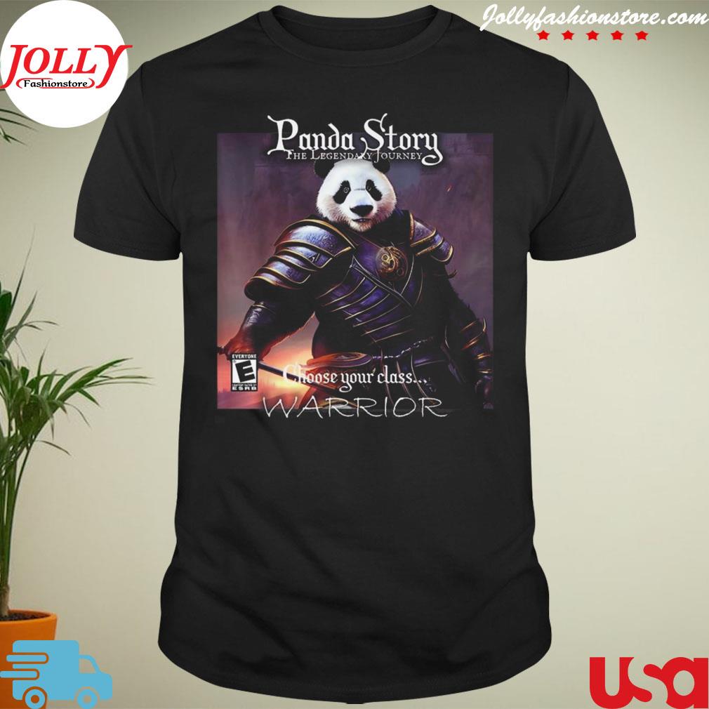 Panda story choose your class warrior fantasy gaming rpg shirt