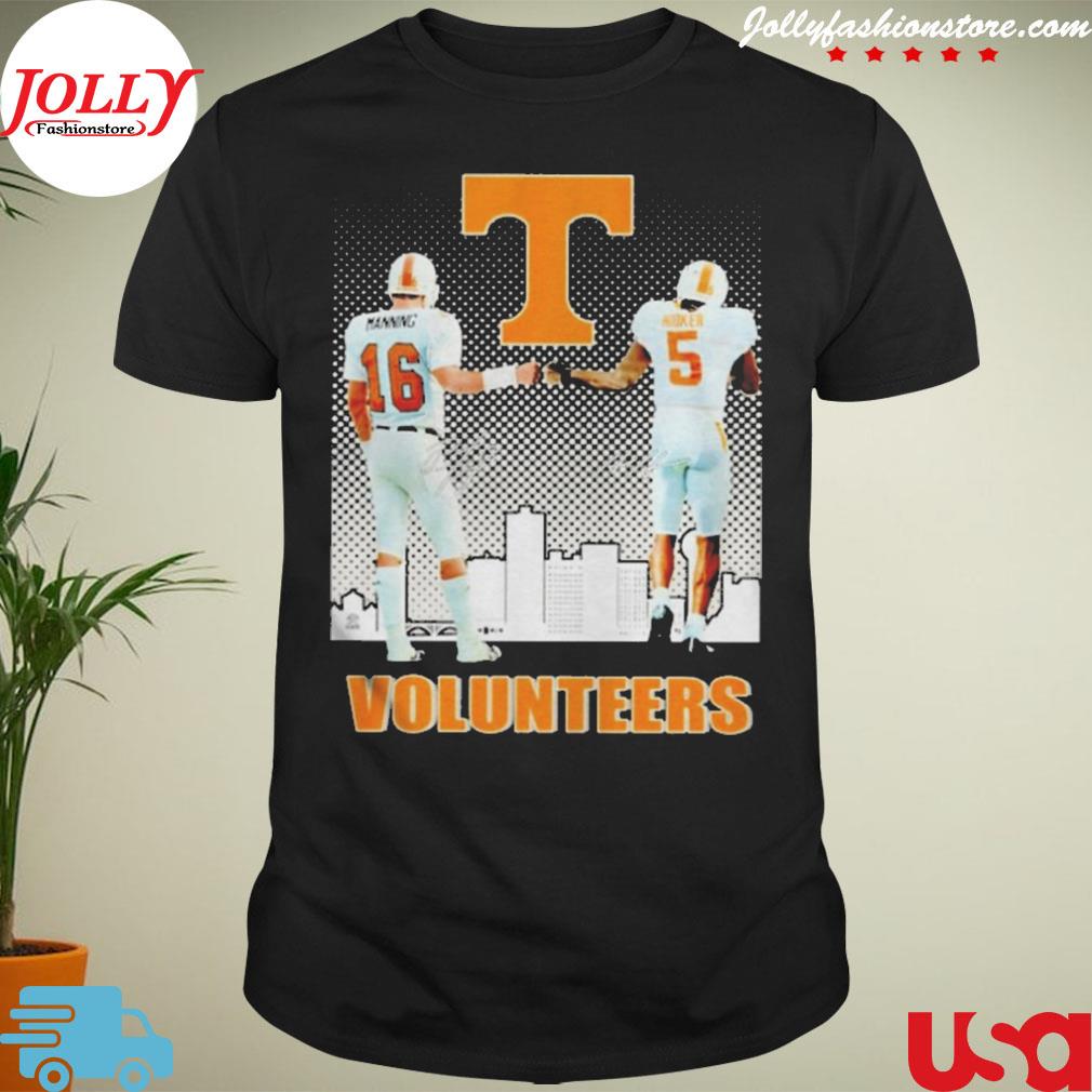 Peyton manning and hendon hooker Tennessee volunteers signatures shirt