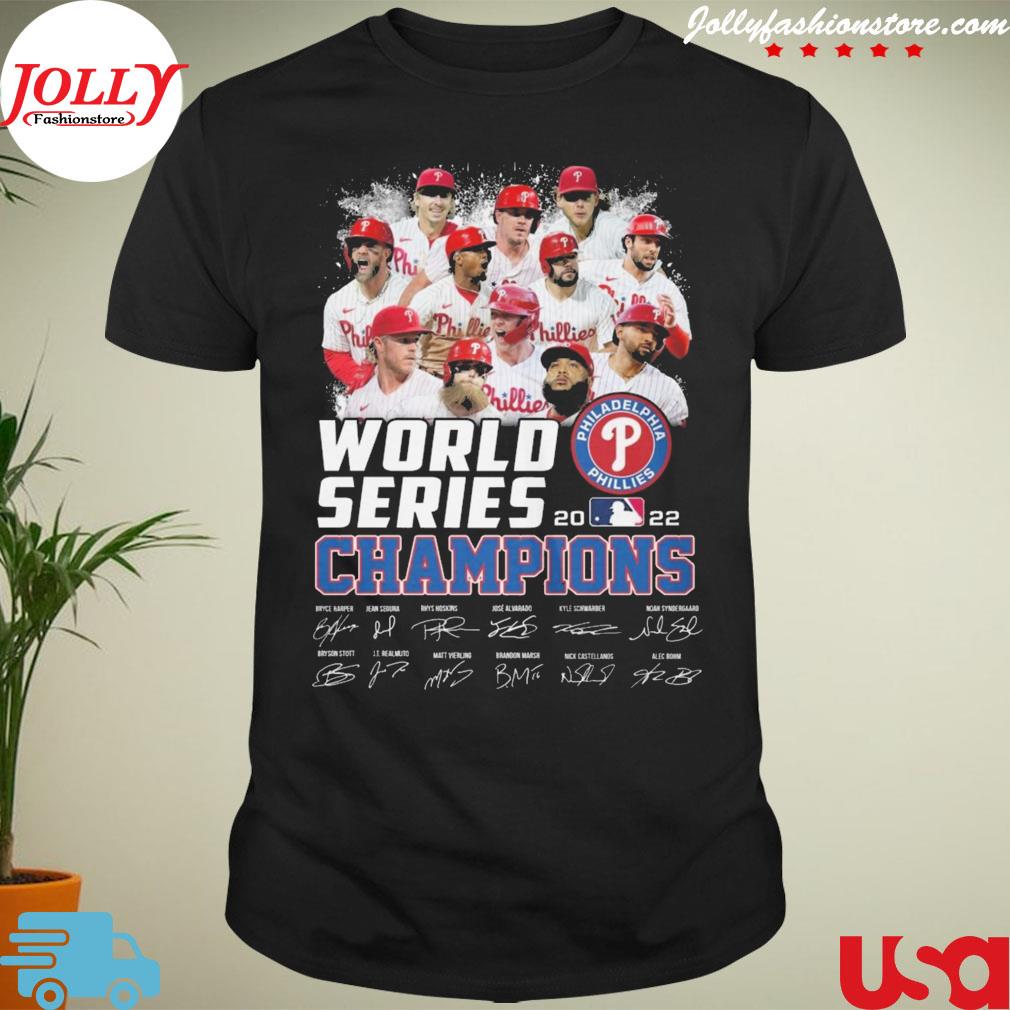 Philadelphia phillies world series champions 2022 signature T-shirt