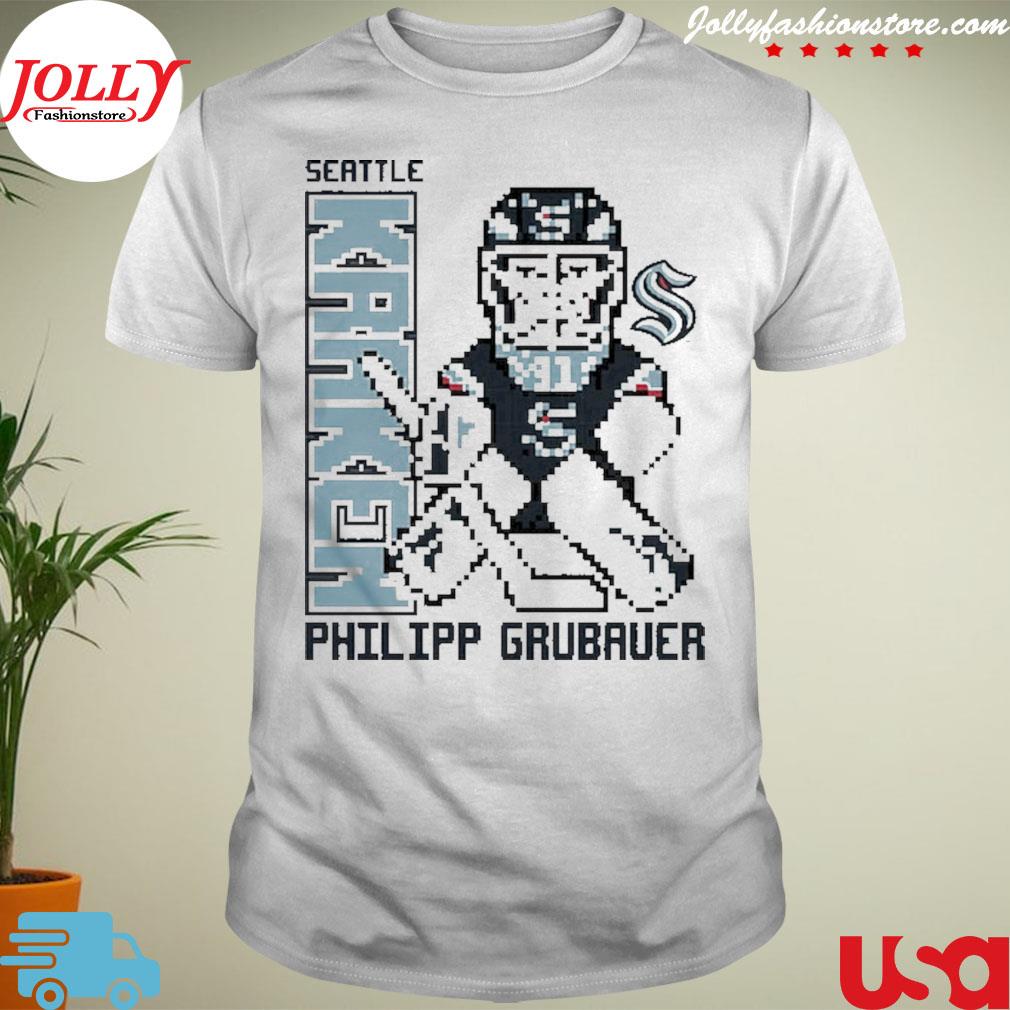 Philipp grubauer Seattle kraken youth pixel player 2.0 shirt