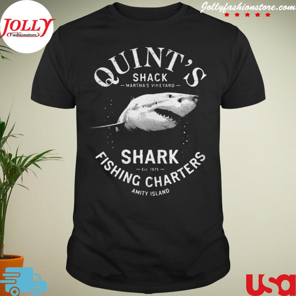Quint's shark fishing charters the jaws movie shirt