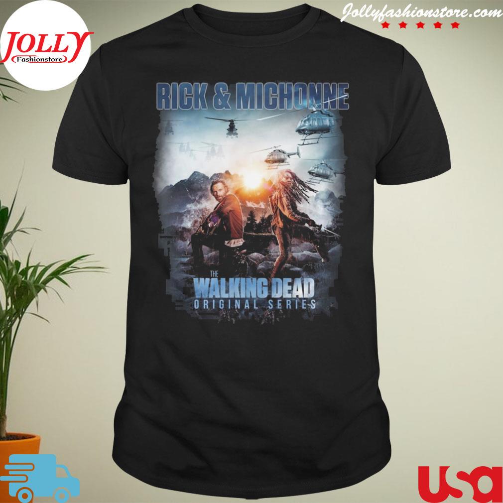 Rick and michonne the walking dead series T-shirt