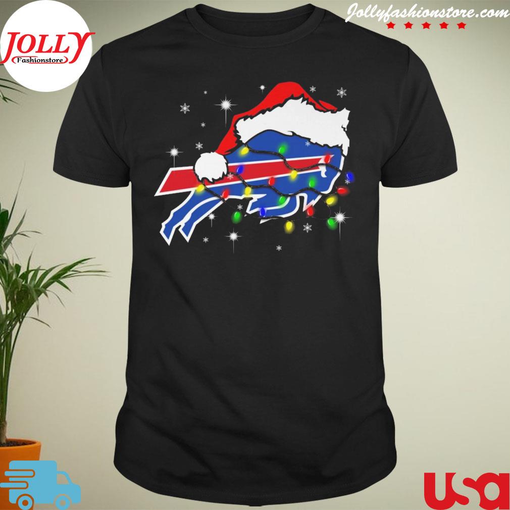 Santa Buffalo Bills lights merry Christmas shirt