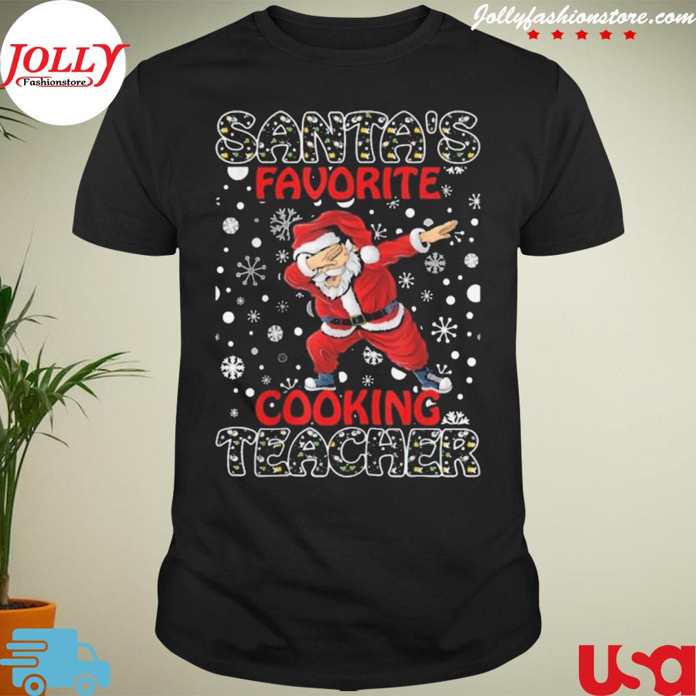 Santa favorite cooking teacher cooking Christmas shirt