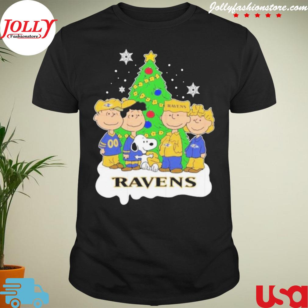 Snoopy the Peanuts baltimore ravens Christmas shirt