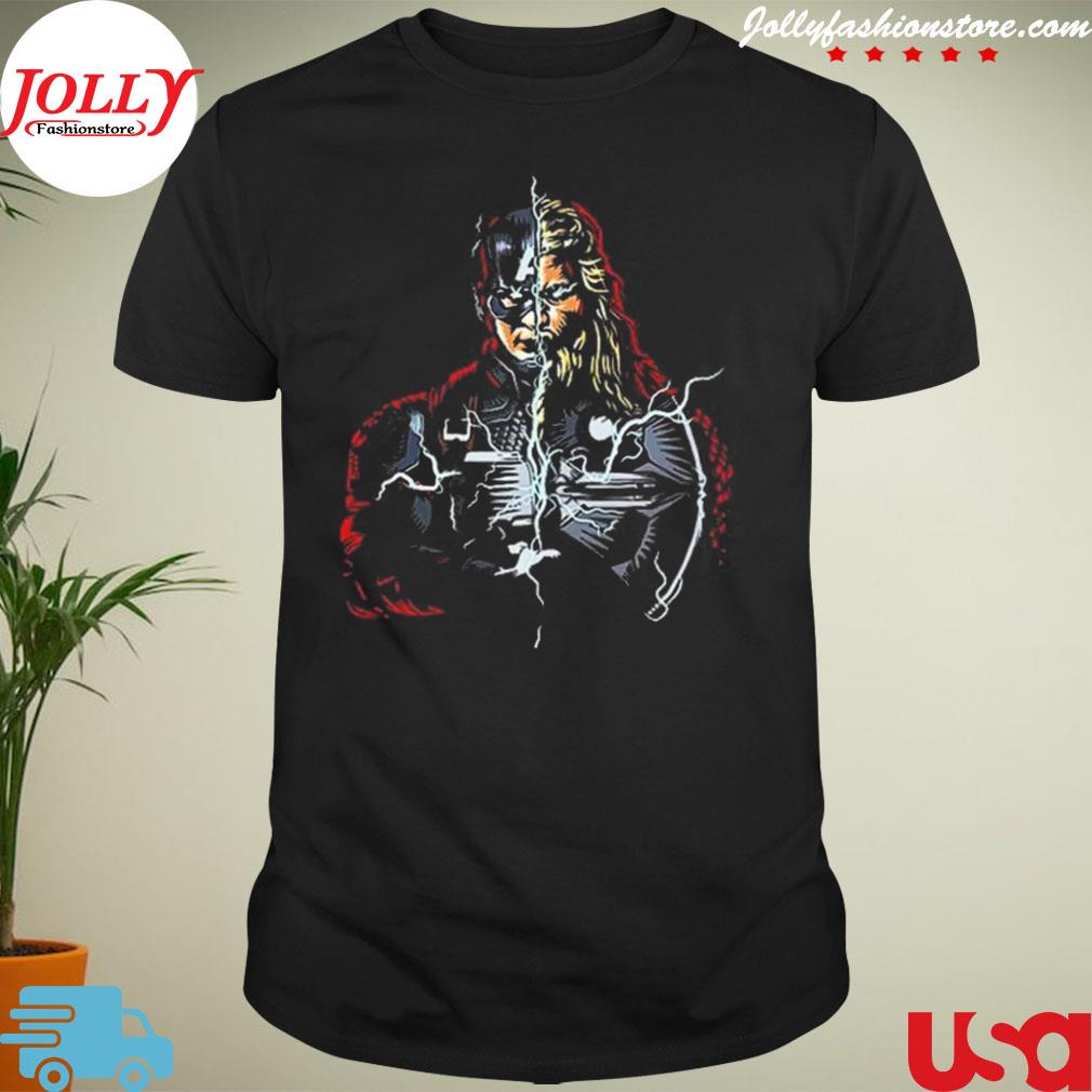 The cool Thor chris hemsworth and captain Marvel movie shirt