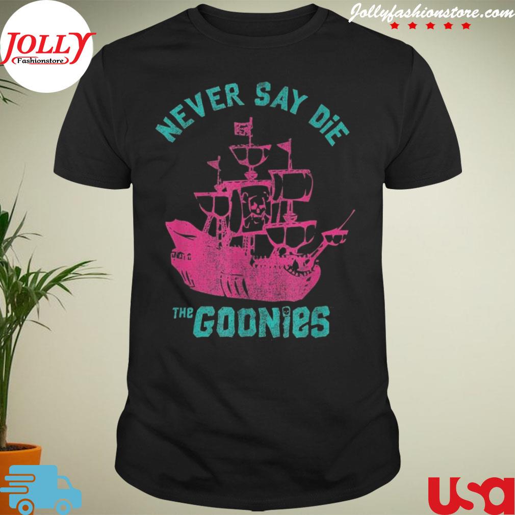 The goonies pastel pirate ship and logo T-shirt