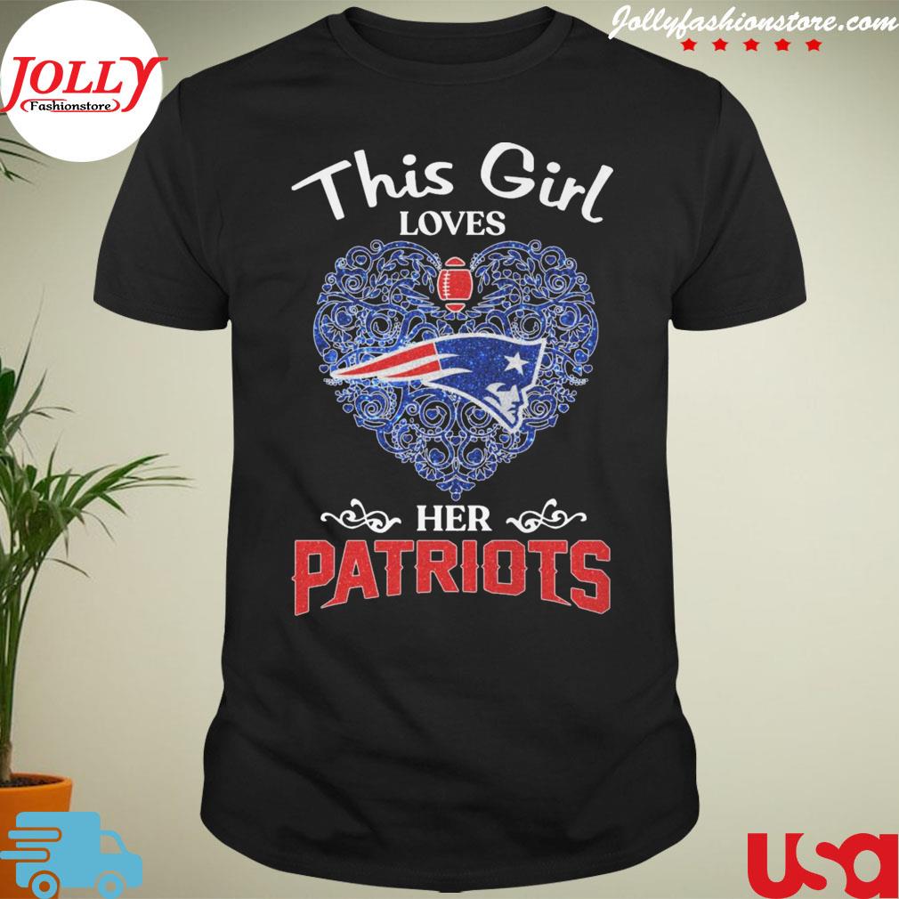 This girl loves her new england Patriots Football T-shirt