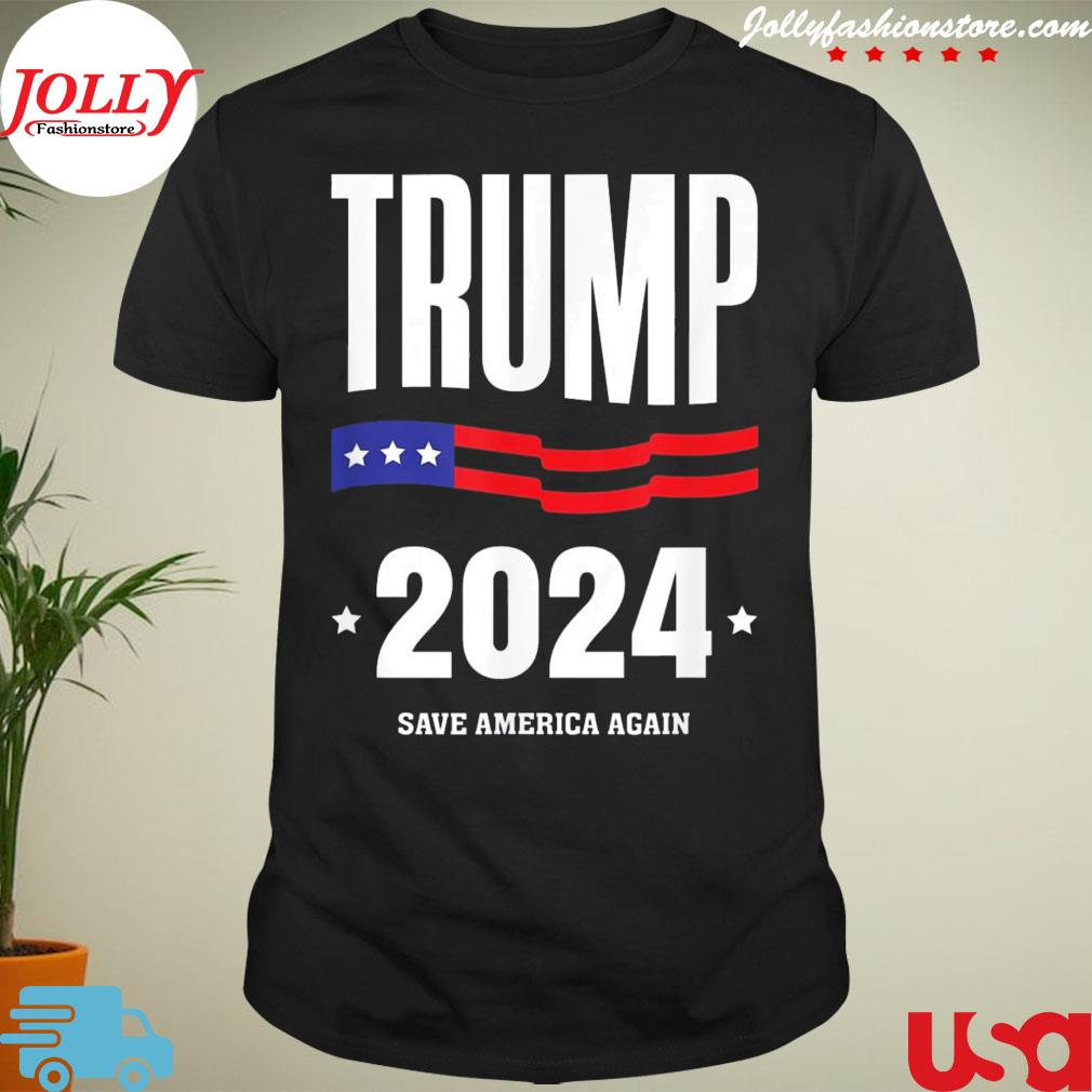 Trump 2024 save America again election American flag limited shirt