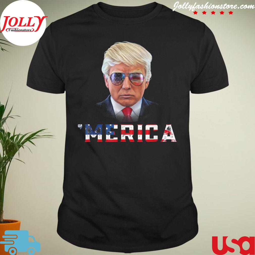 Trump 4th of july merica Trump vintage retro shirt