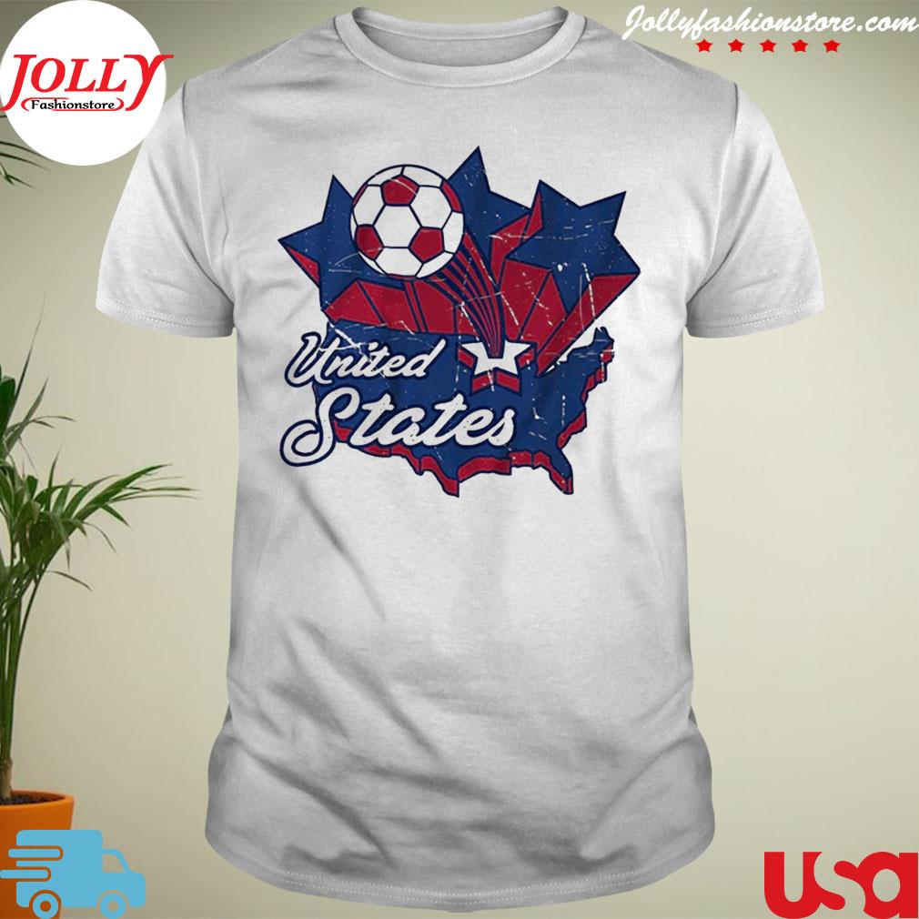 Usa soccer vintage map T-shirt