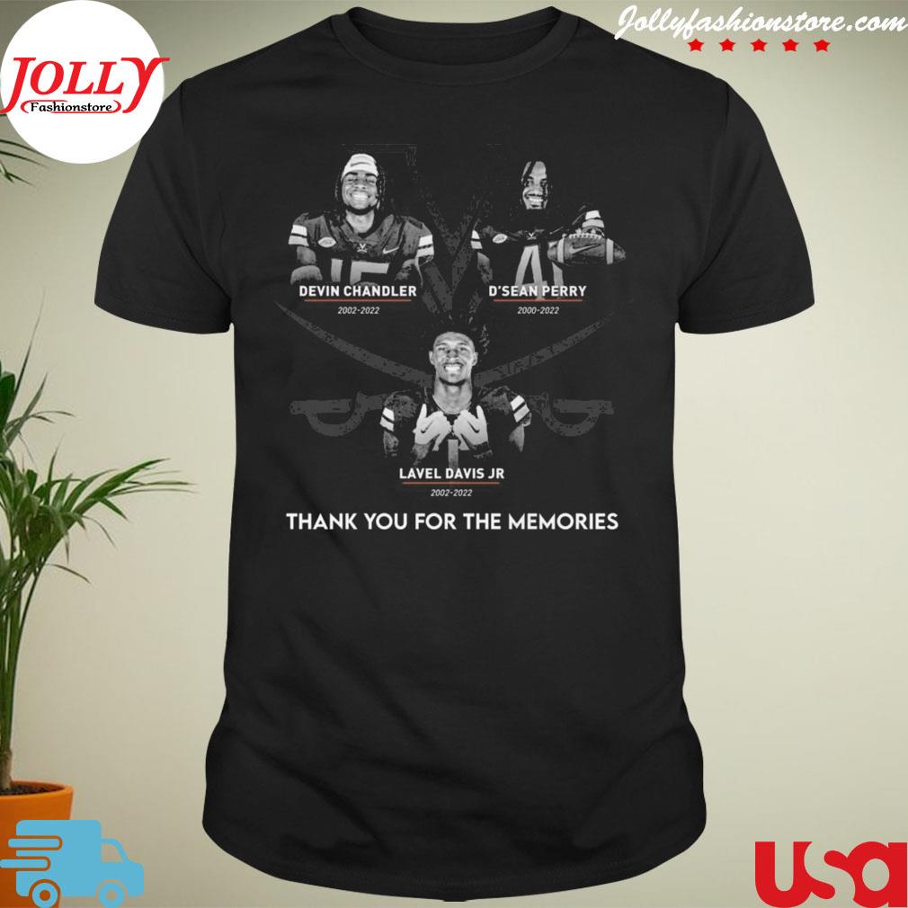 Virginia cavaliers devin chandler and d'sean perry and lavel davis jr thank you for the memories T-shirt