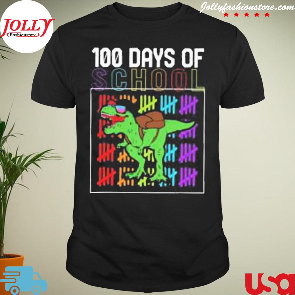 100 days of school dinosaurs 2023 new design shirt