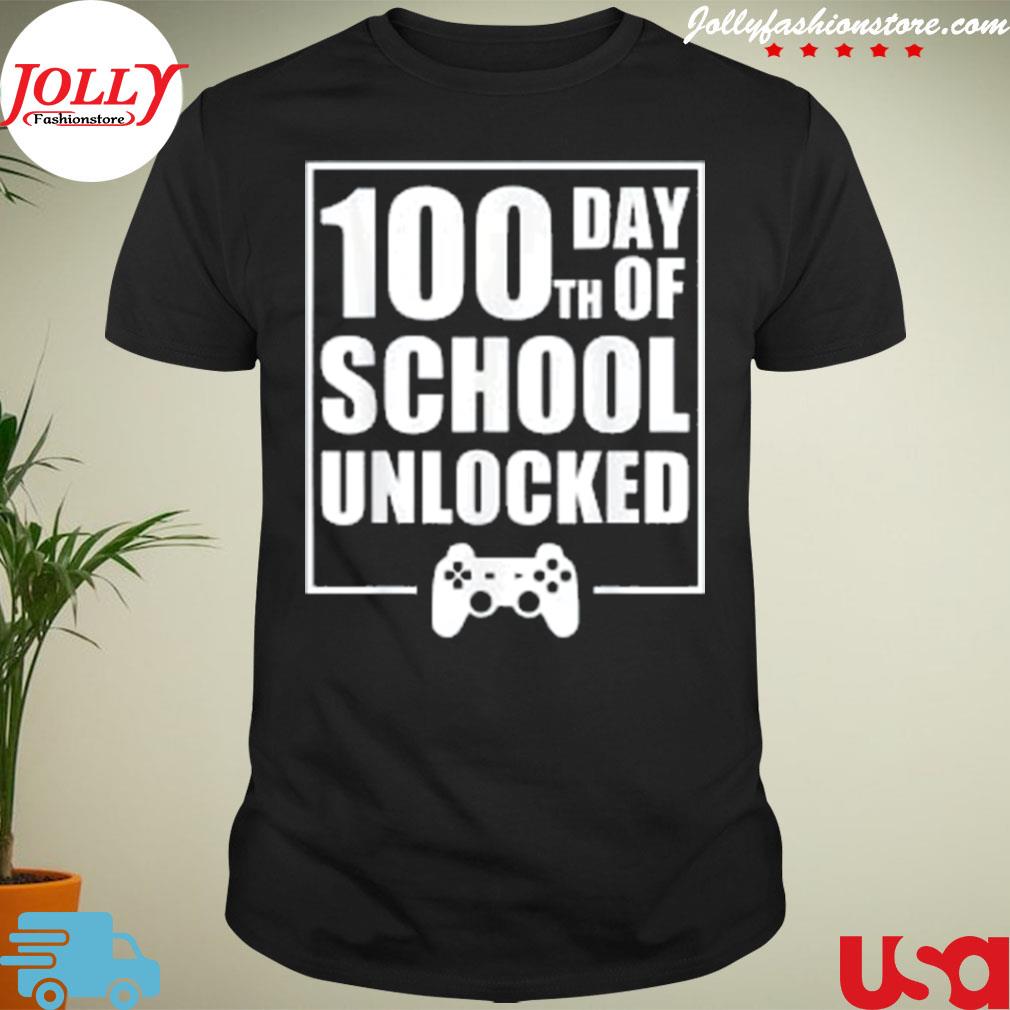 100th day of school unlocked video games T-shirt