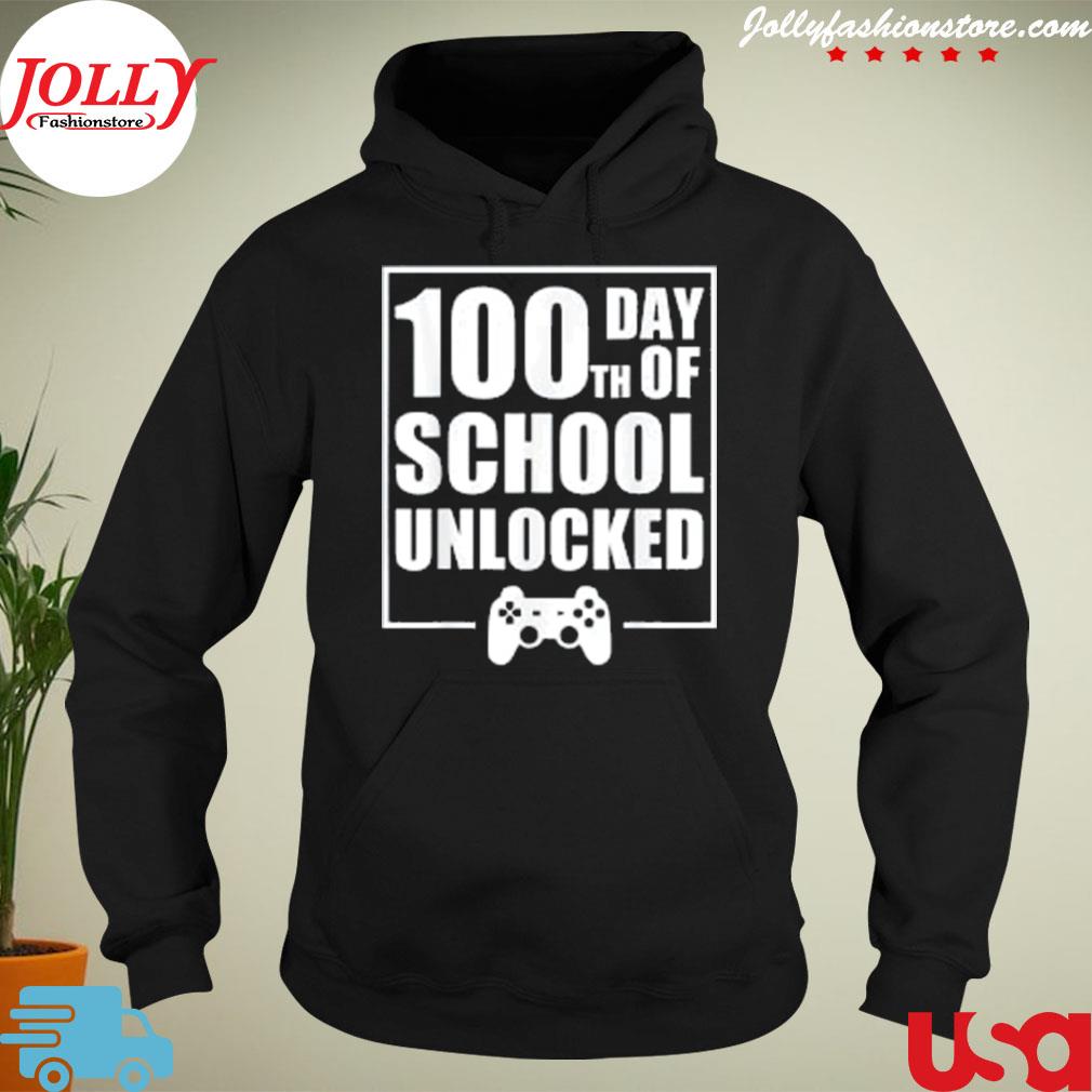 100th day of school unlocked video games T-s hoodie-black