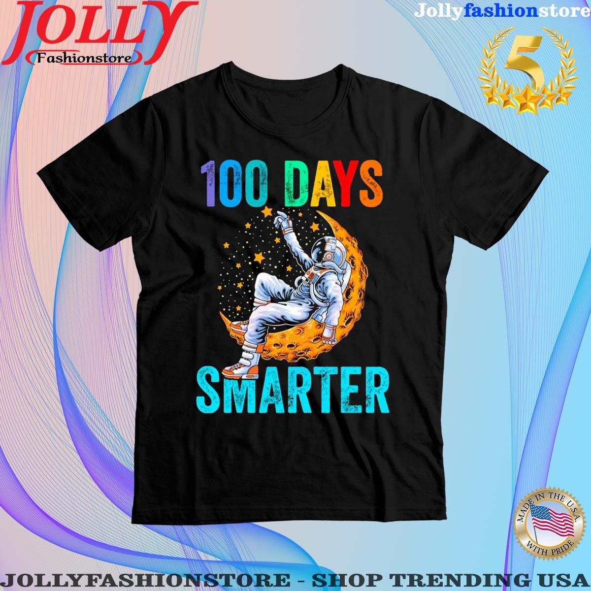 100 days of school astronaut space boys shirt