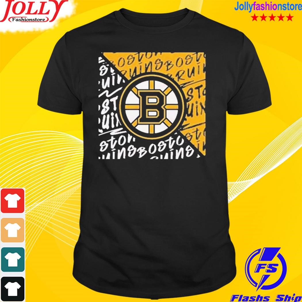 Boston Bruins black divide shirt