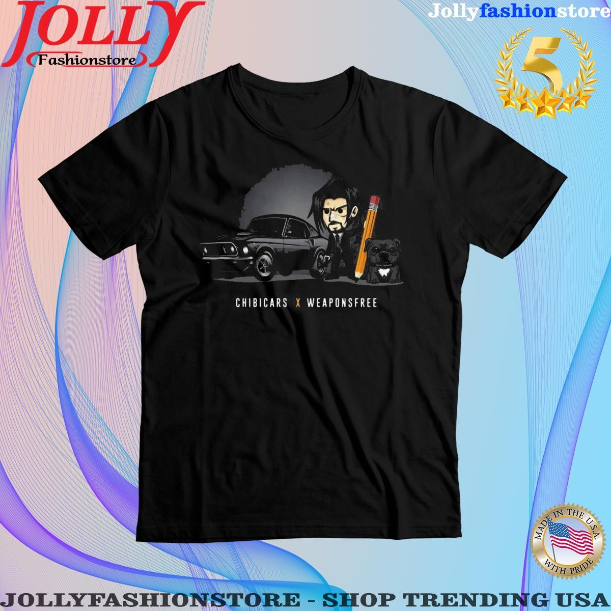 John wick and his dog chibicars x weaponsfree T-shirt