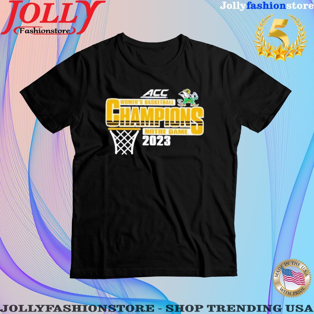 Official notre dame fighting irish 2023 women's basketball acc champions T-shirt