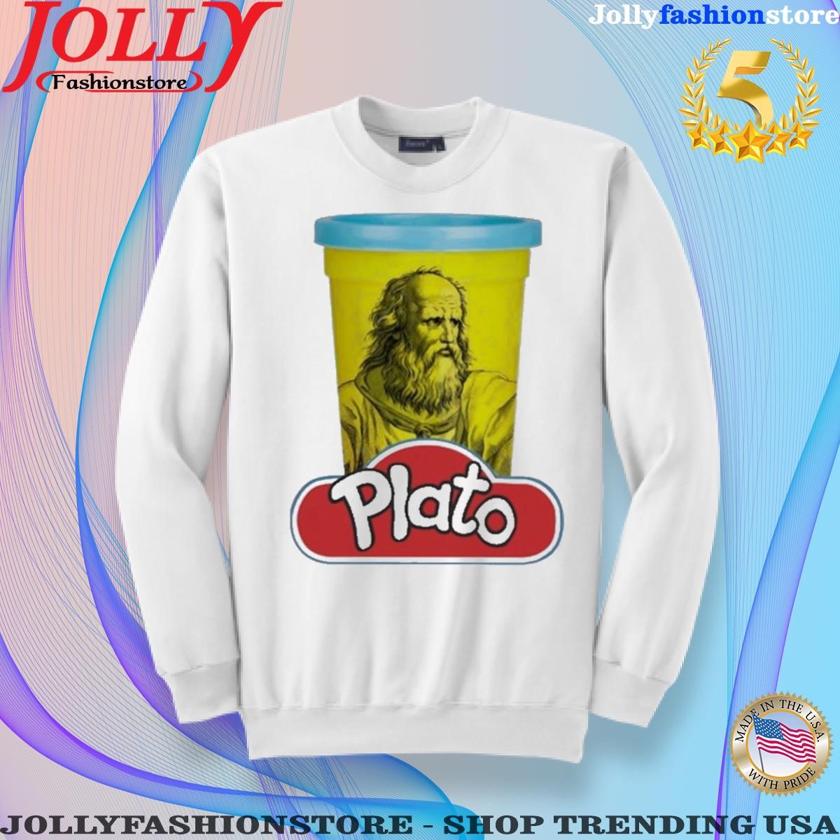 Official snazzy seagull plato play doh philosophy pun shirt white longsleve shirt.png