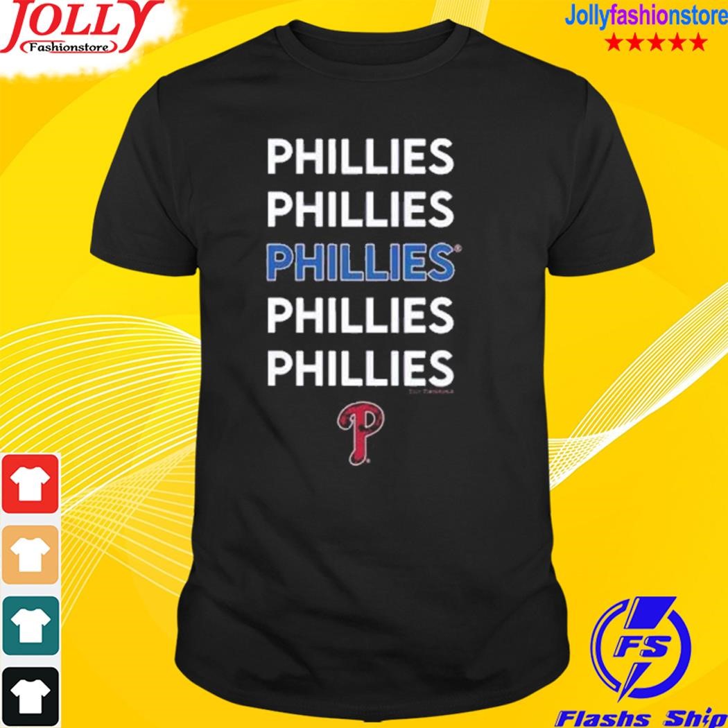 Philadelphia phillies tiny turnip girls youth stacked fringe T-shirt