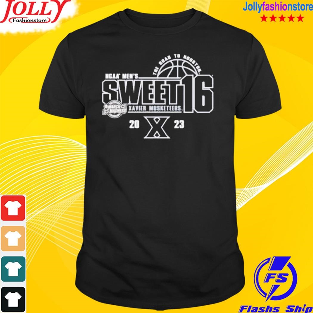 The road to houston ncaa men's sweet sixteen xavier university 2023 shirt