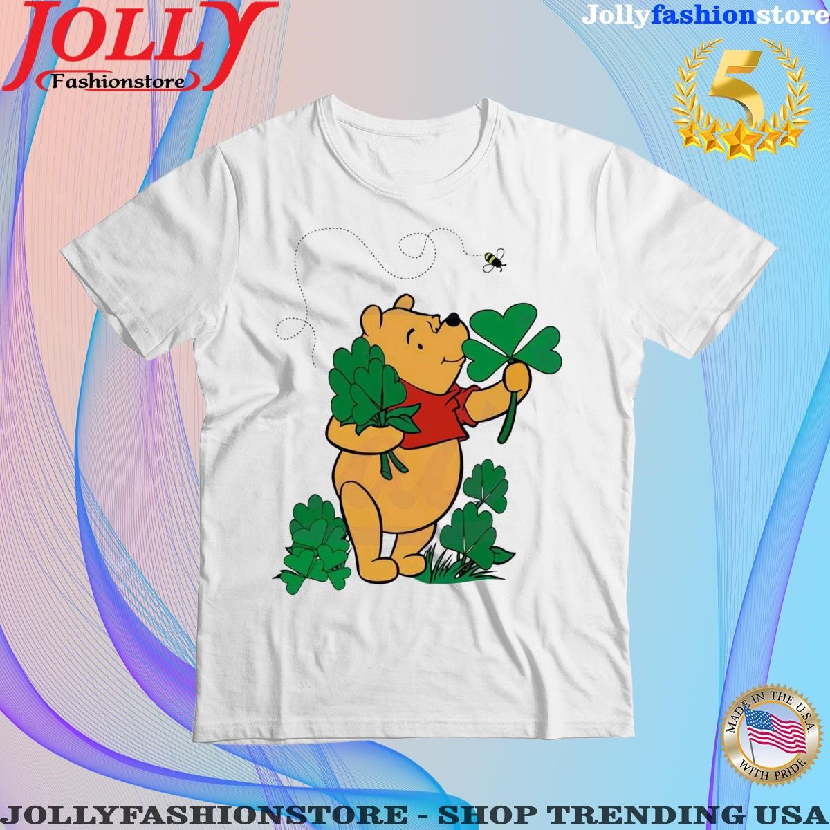 Winnie the pooh and lucky clovers saint patrick's day shirt