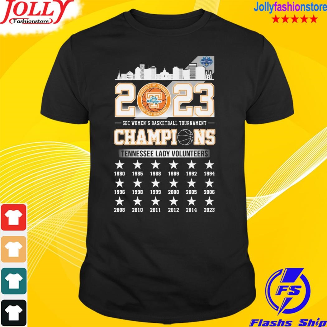 2023 sec women's basketball tournament champions Tennessee lady volunteers city T-shirt