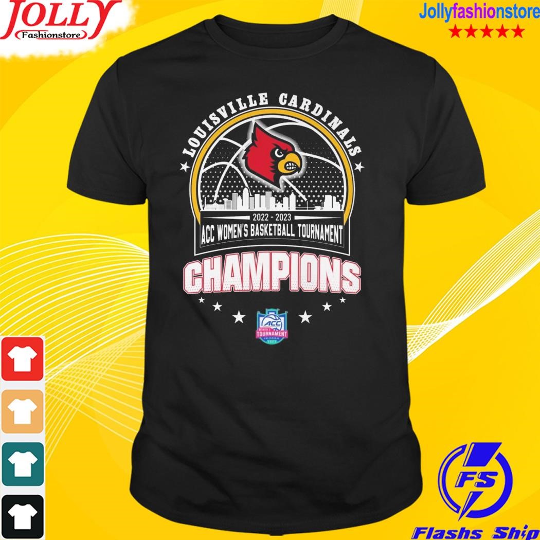 Louisville women's 2022 2023 acc women's basketball tournament champions T-shirt
