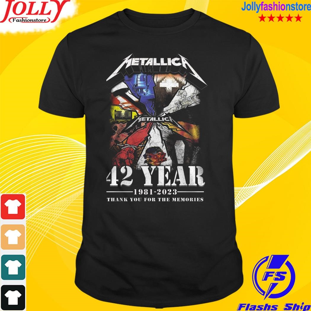 Metallica 42 years 1981 2023 thank you for the memories shirt