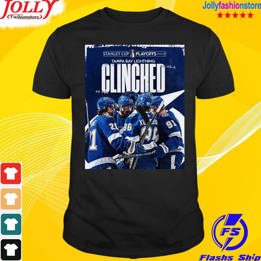 Tampa bay lightning clinched stanley cup playoffs 2023 nhl shirt