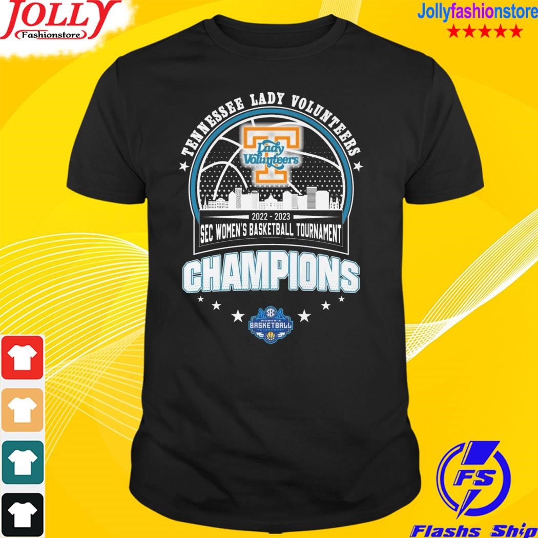 Tennessee lady volunteers 2022 2023 sec women's basketball tournament champions city shirt