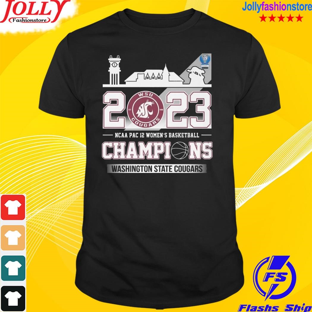 Washington state cougars 2023 ncaa pac 12 women's basketball champions city shirt