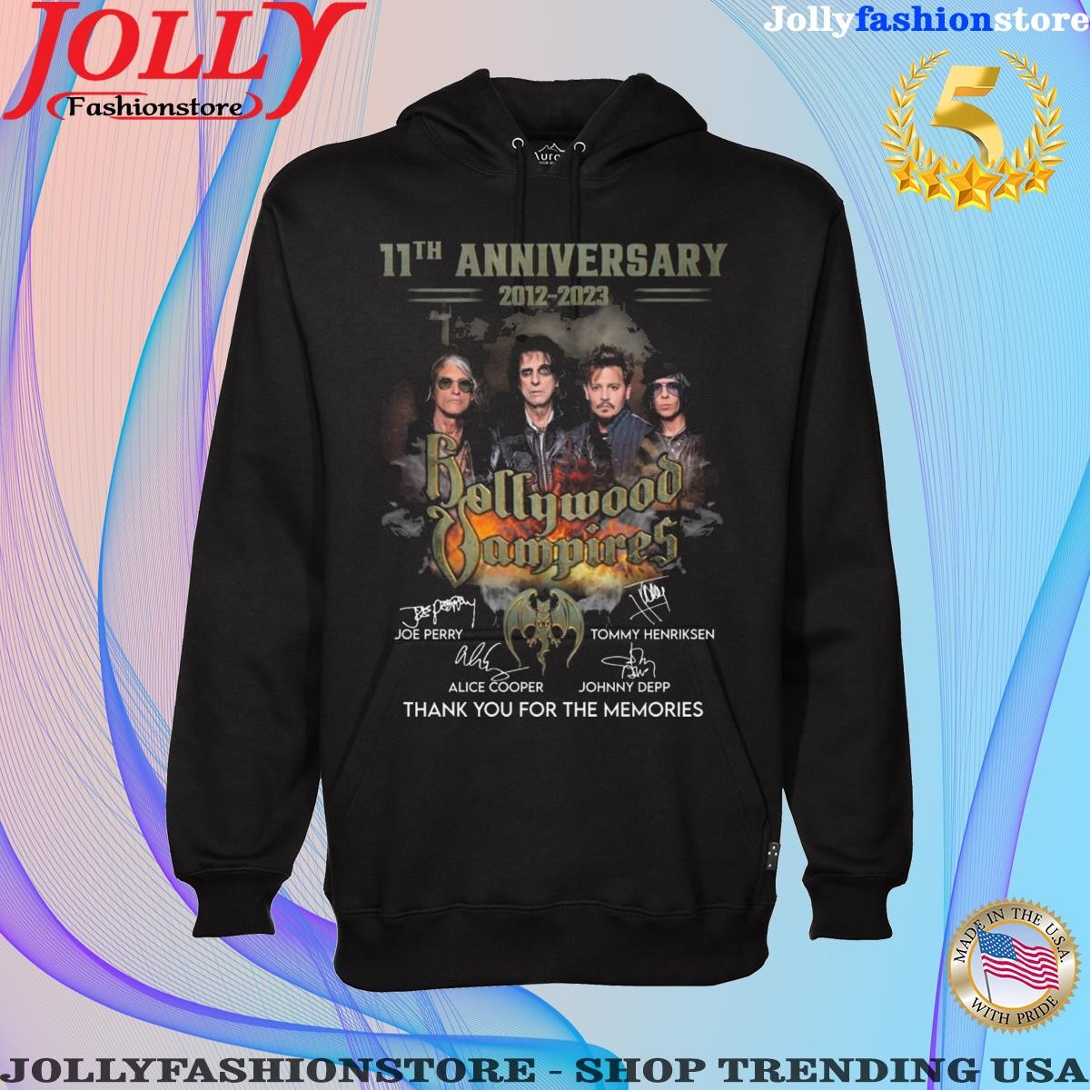 11th anniversary 2012 2023 bollywood vampires thank you for the memories signatures shirt Hoodie shirt.png