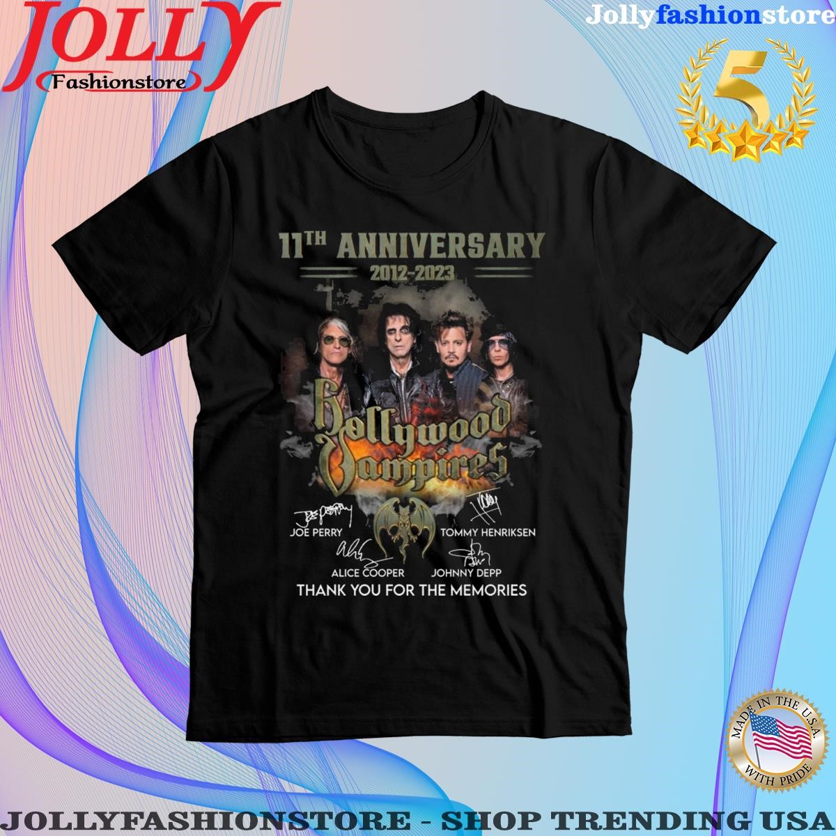 11th anniversary 2012 2023 bollywood vampires thank you for the memories signatures shirt