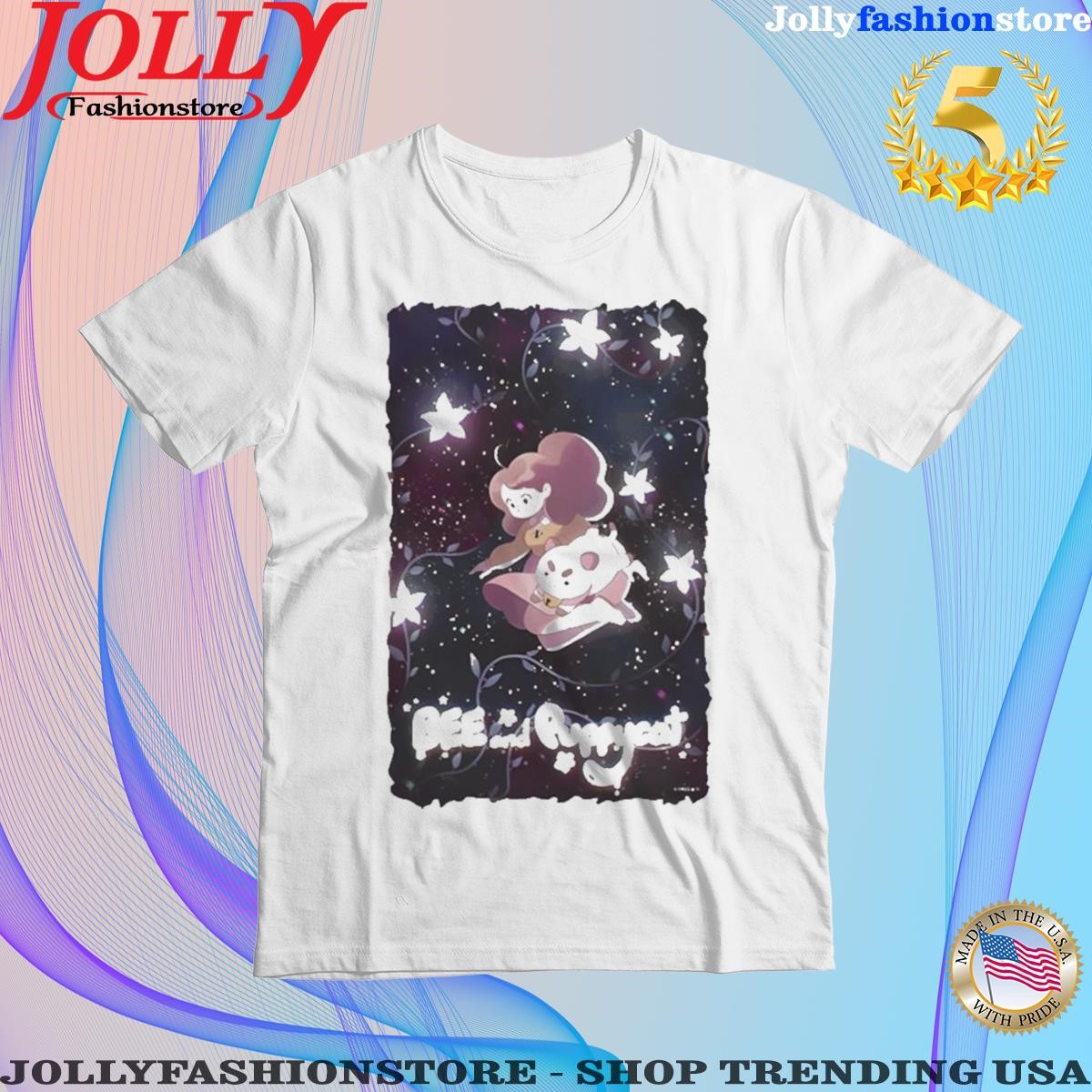 Bee and puppycat space flowers poster mineral wash shirt